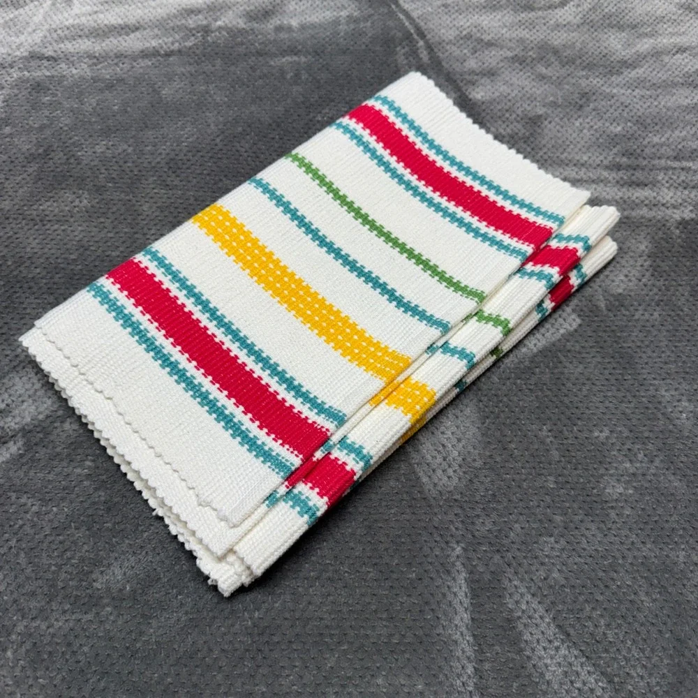 Pioneer Woman Multi Color Striped Cotton Table Runner 15x72 Farmhouse Decor